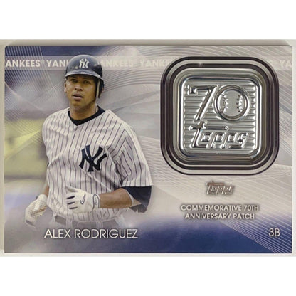 2021-22 Topps 70th Anniversary Commemorative Patch Alex Rodriguez