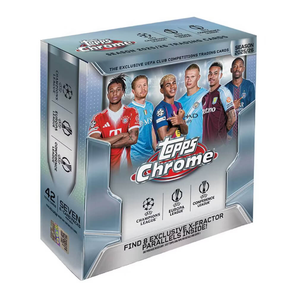 2025-26 Topps Chrome UEFA Champions League Soccer Mega Box