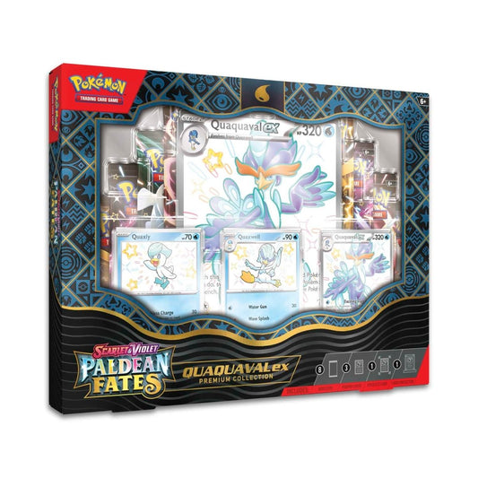 Pokémon Paldean Fates Quaquaval ex Premium Collection Promo Box