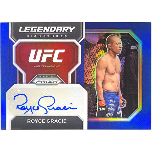 2023 Panini Prizm Royce Gracie Legendary Signatures Blue Prizm Auto /49