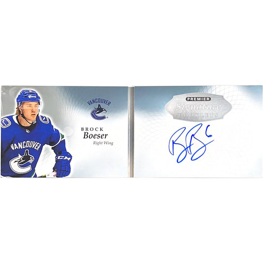 2017-18 Premier Brock Boeser Premier Signature Booklets RC