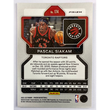 2021-22 Panini Prizm Pascal Siakam 75th Anniversary Blue Holo Prizm