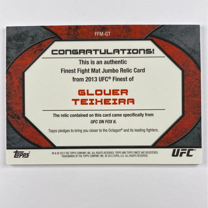 2013 Topps Finest Glover Teixeira Jumbo Mat Relic