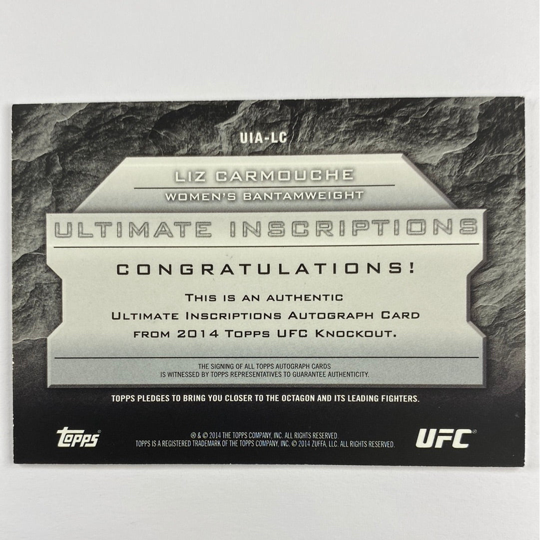 2014 Topps Knockout Liz Carmouche Ultimate Inscriptions /25