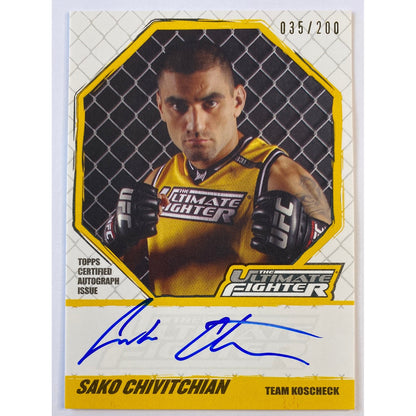 2010 Topps Sako Chivitchian Ultimate Fighter RC Auto /200