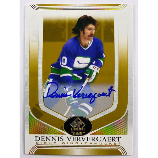 2020-21 SP Signature Legends Dennis Ververgaert Gold Foil Double Auto | Local Legends Cards & Collectibles