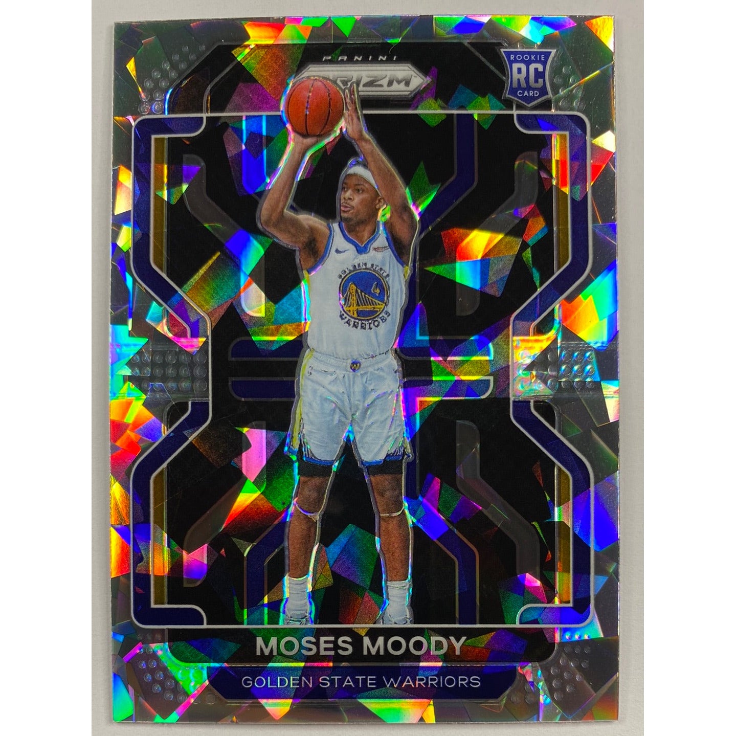 2021-22 Panini Prizm Moses Moody Cracked Ice Prizm RC