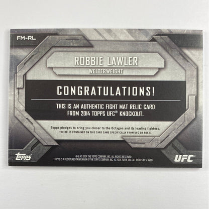 2014 Topps Knockout “Ruthless” Robbie Lawler Emerald Mat Relic /88