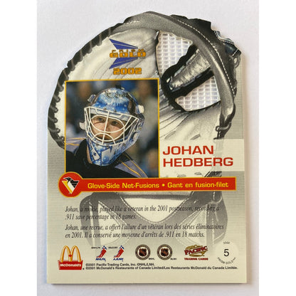 2001-02 Prism Gold Johan Hedberg Glove Side Net Fusions