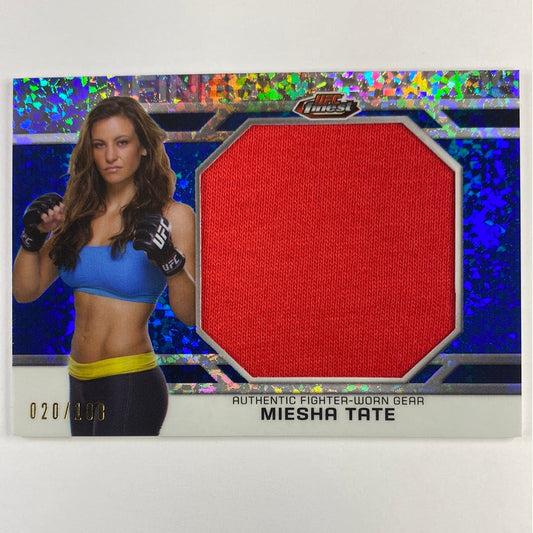 2013 Topps Finest Miesha Tate X-Fractor Fighter Worn Jumbo Relic /188