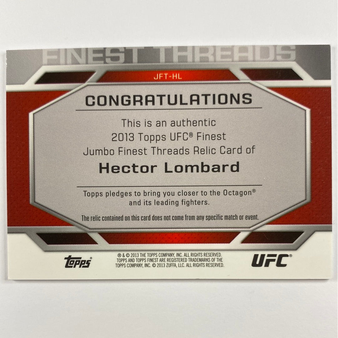 2013 Topps Finest Hector Lombard Jumbo Relic /188