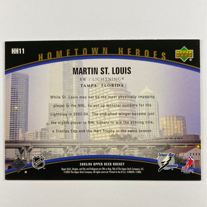 2005-06 Upper Deck Martin St Louis Hometown Heroes