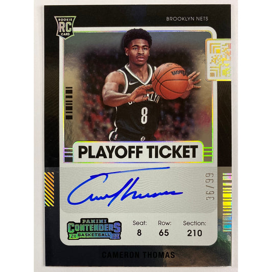 2021-22 Contenders Cameron Thomas Playoff Ticket Rookie Auto /99
