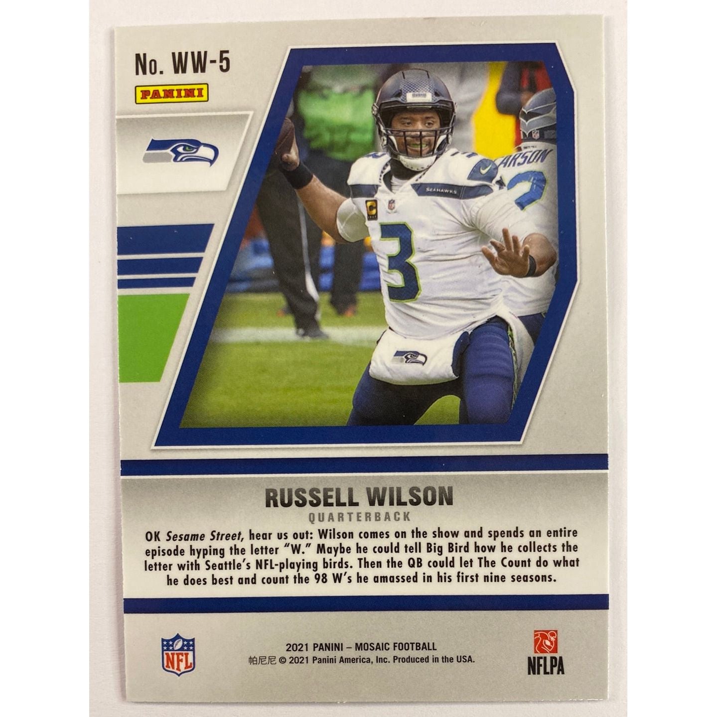 2021 Mosaic Russell Wilson Will To Win