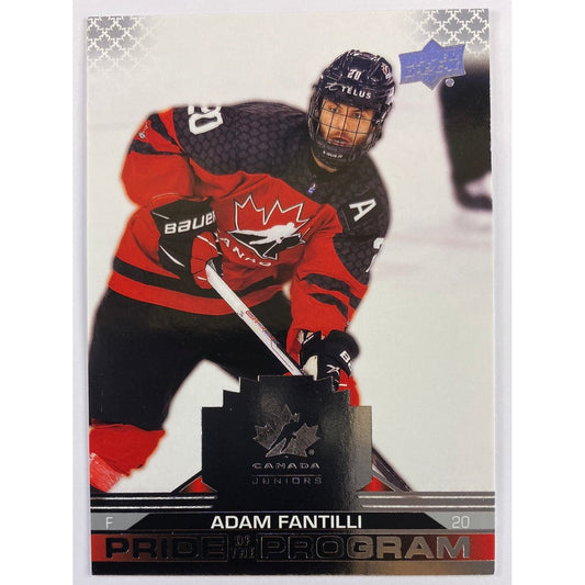 2022 Team Canada Juniors Adam Fantilli Pride of the Program