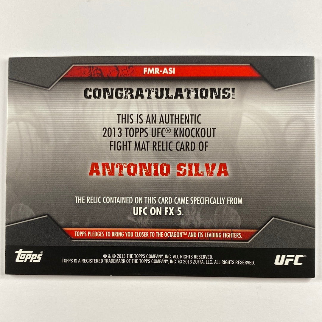 2013 Topps Knockout Antonio “Big Foot” Silva Mat Relic /188