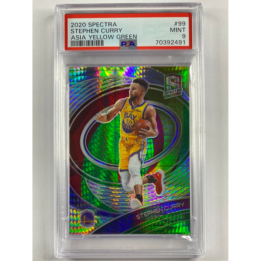 2020-21 Spectra Stephen Curry Asia Yellow Green Prizm /75