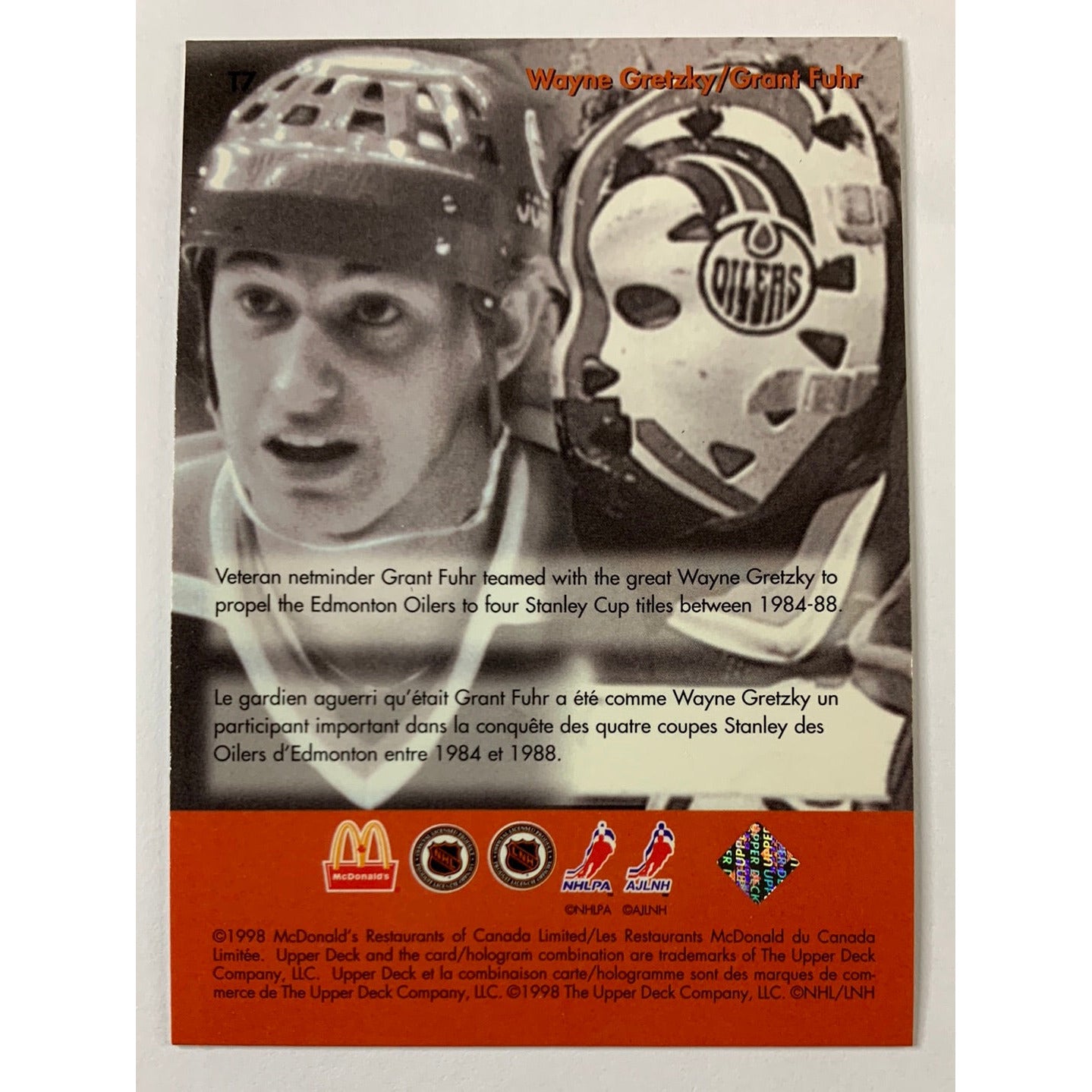 1997-98 McDonalds Grant Fuhr Gretzky Teammates