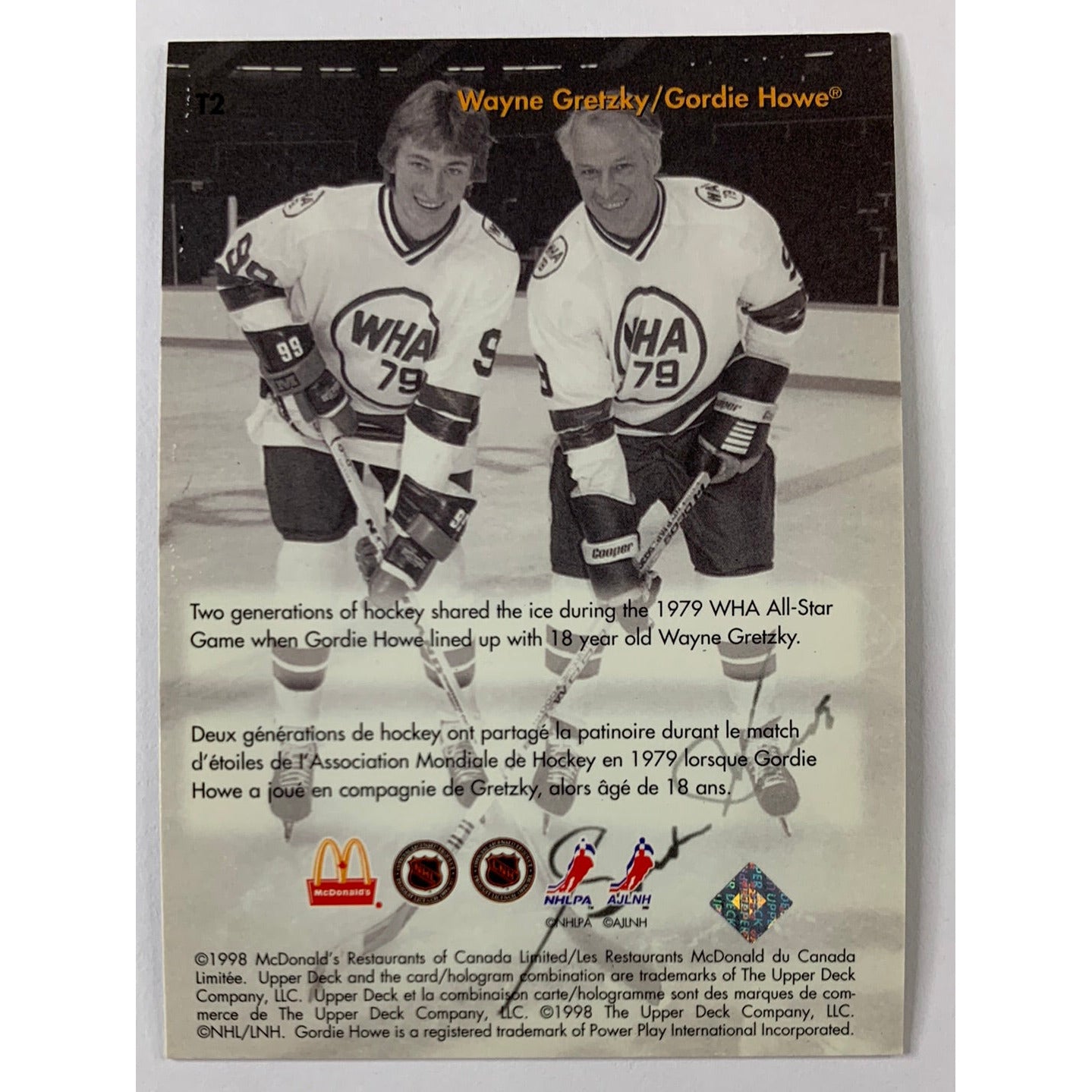 1997-98 McDonalds Gordie Howe Gretzky Teammates
