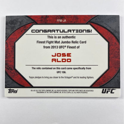 2013 Topps Finest Jose Aldo X-Fractor Jumbo Mat Relic /188