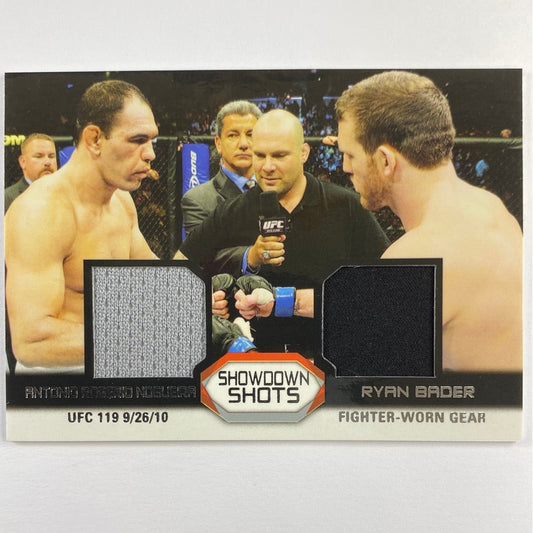 2011 Topps Showdown Shots Antonio Nogueira / Ryan Bader Dual Relic