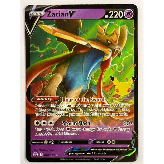 Zacian V Full Art Ultra Rare 16/25