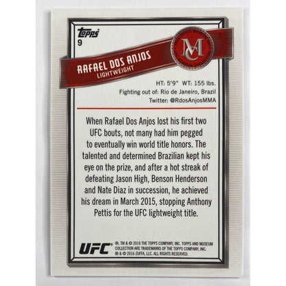 2016 Topps Rafael Dos Anjos Museum Collection