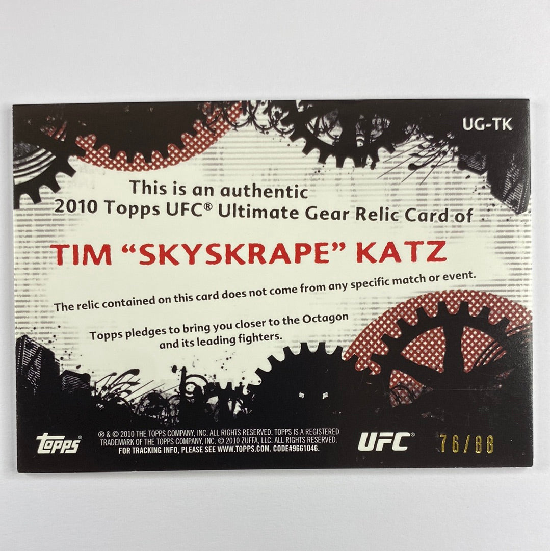 2010 Topps Ultimate Tim “Skyskrape” Katz Ultimate Gear Relic Refractor /88