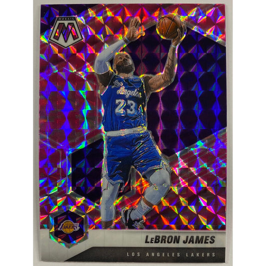 2020-21 Mosaic Lebron James Pink Camo Mosaic Prizm
