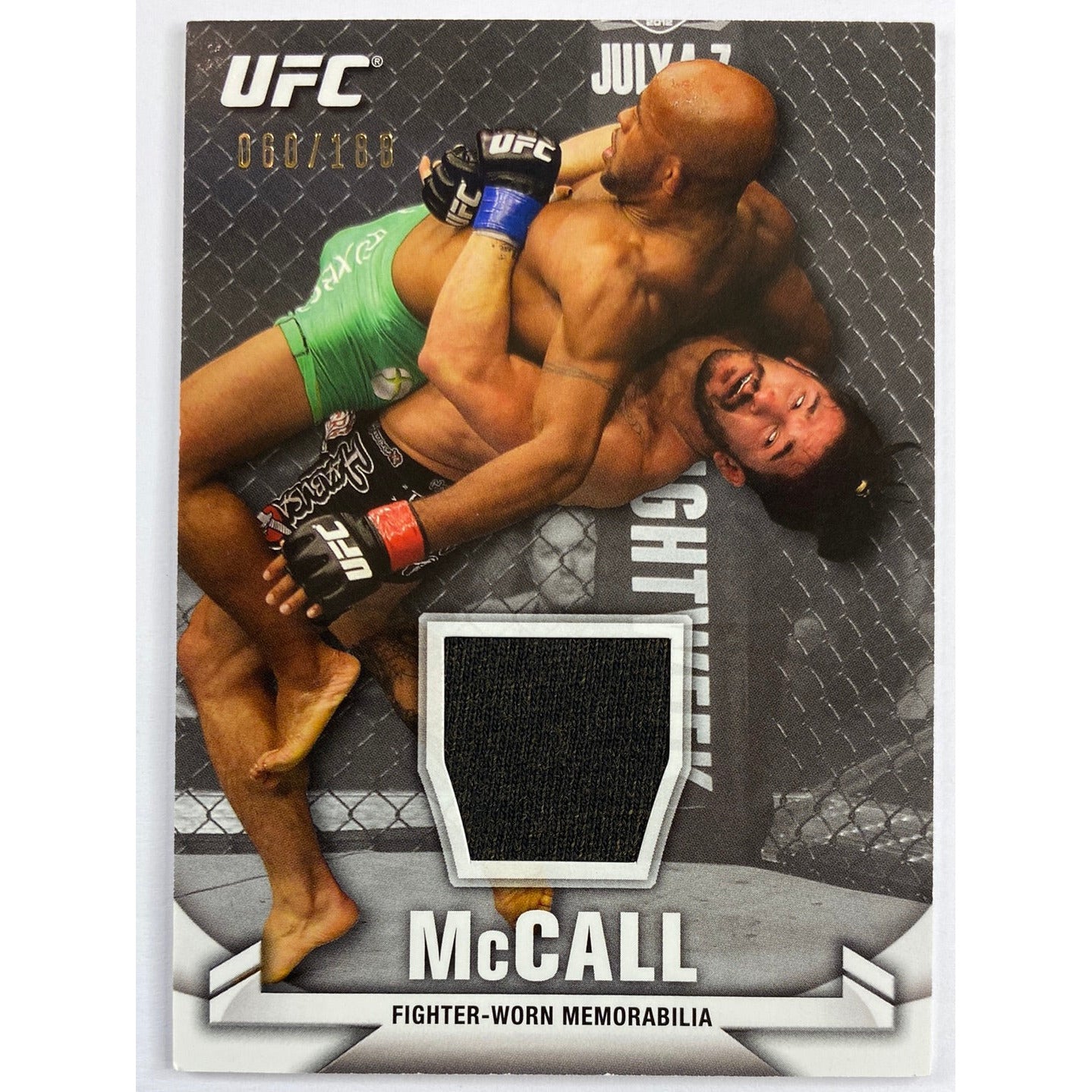 2013 Topps Knockout Ian McCall Fighter Worn Relic /188