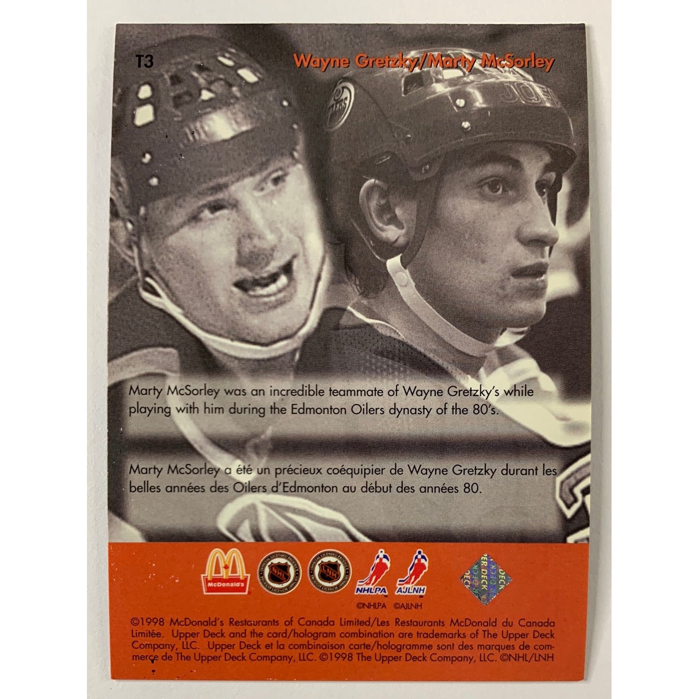 1997-98 McDonalds Marty McSorley Gretzky Teammates