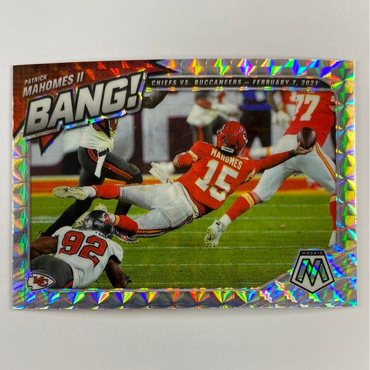 2021 Mosaic Patrick Mahomes ll BANG! Silver Mosaic Prizm