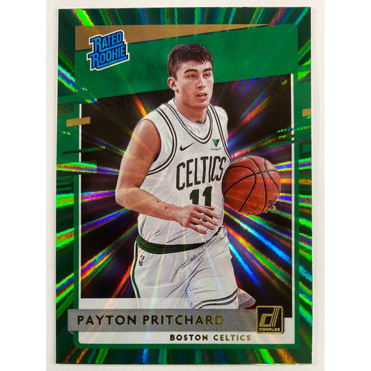 2020-21 Donruss Payton Pritchard Green Laser Rated Rookie