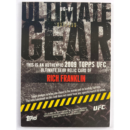 2009 Topps Rich Franklin Ultimate Gear Relic /199