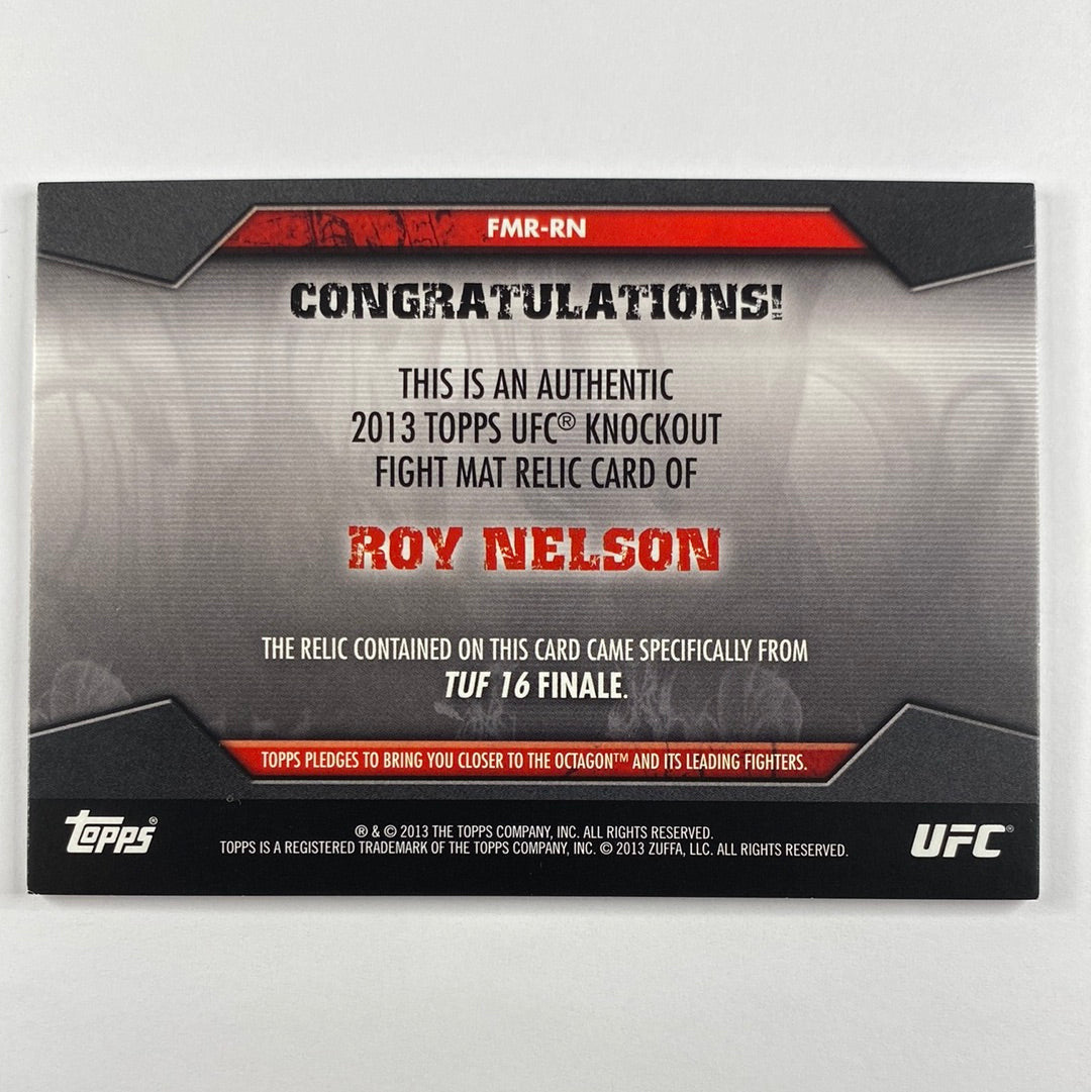 2013 Topps Knockout Roy “Big Country” Nelson TUF 16 Finale Mat Relic 001/188