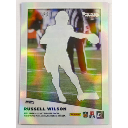 2021 Clearly Donruss Russell Wilson 91’ Retro Clear Cut Refractor /25