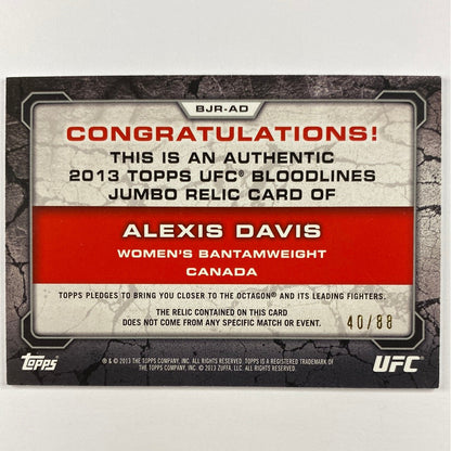 2013 Topps Bloodlines Alexis Davis Jumbo Relic RC /88