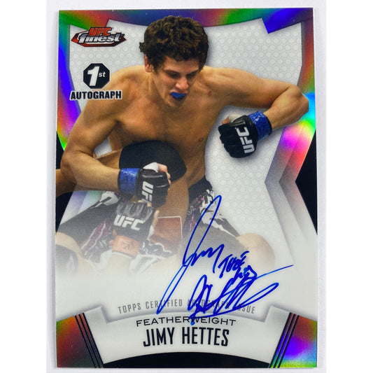 2012 Topps Finest Jimy Hettes Finest Fighters 1st Auto Refractor