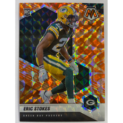 2021 Mosaic Eric Stokes Orange Reactive Prizm RC