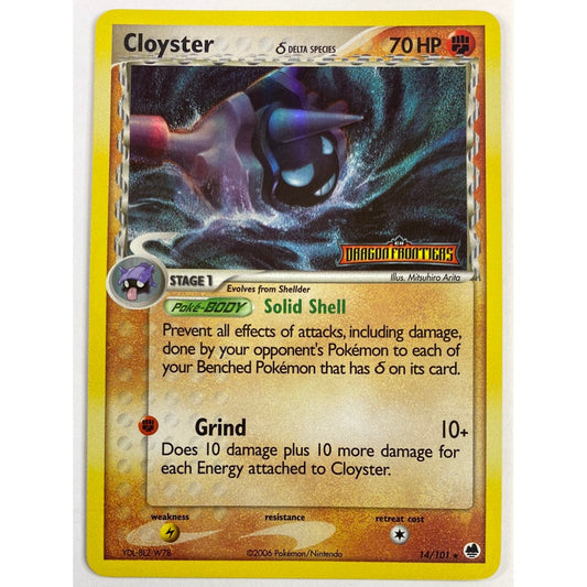 *Stamped Cloyster Reverse Holo Rare 14/101
