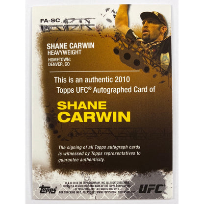 2010 Topps Shane Carwin Auto
