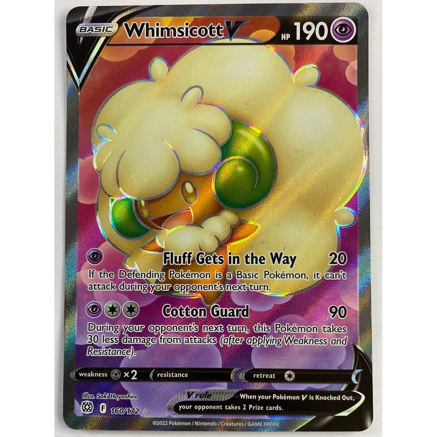 Whimsicott V Full Art Ultra Rare 160/172