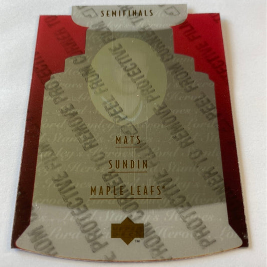 1996-97 Upper Deck Mats Sundin Lord Stanley’s Heroes Semifinals Die Cut /1000 (Film On)