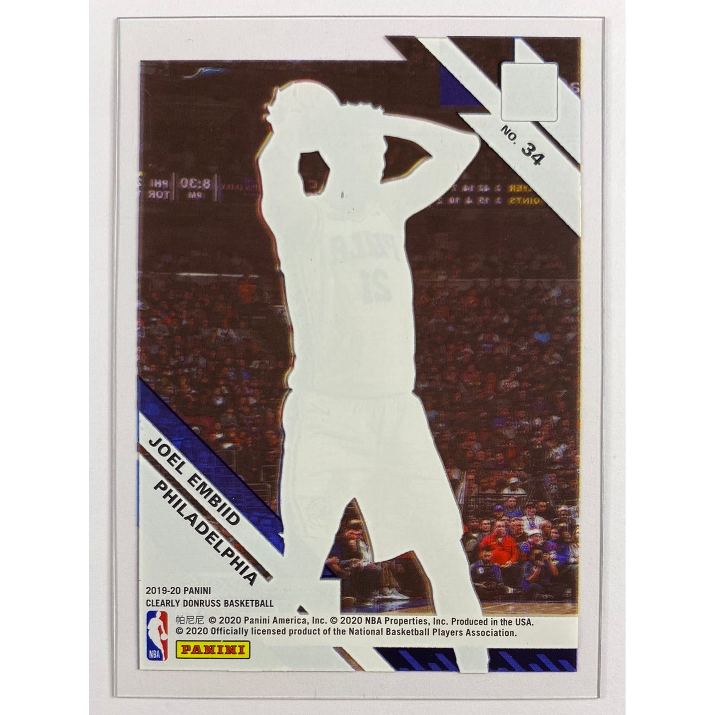 2019-20 Clearly Donruss Joel Embiid
