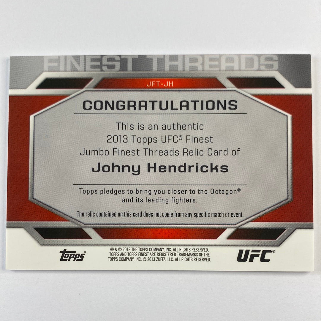 2013 Topps Finest Johnny Hendricks X-Fractor Jumbo Finest Threads /188