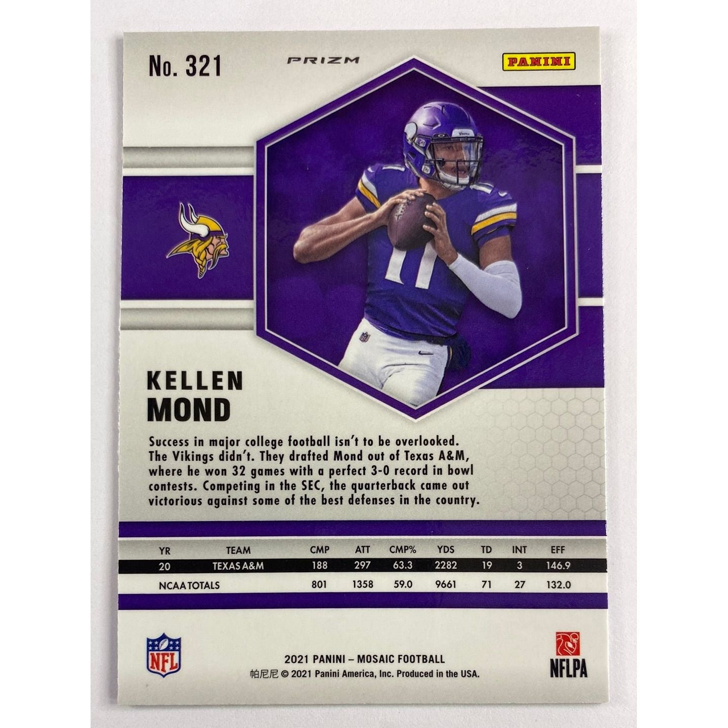 2021 Mosaic Kellen Mond Orange Reactive Prizm RC