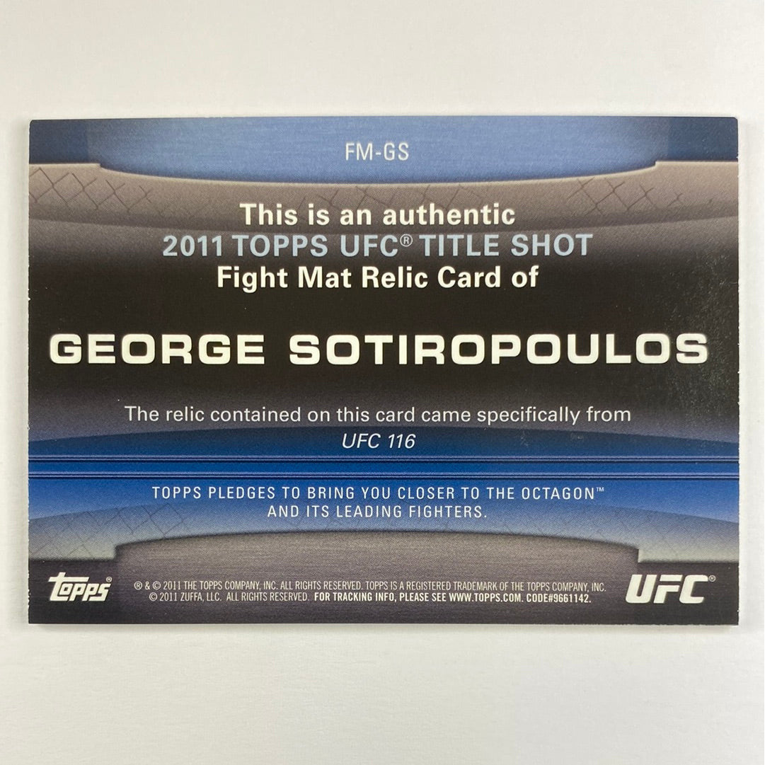 2011 Topps Title Shot George Sotiropoulos Mat Relic