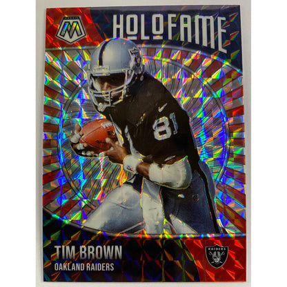 2021 Mosaic Tim Brown Hol O Fame Silver Mosaic Prizm