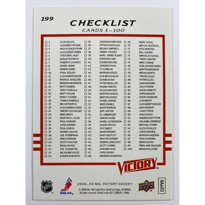 2008-09 Victory Sidney Crosby Checklist