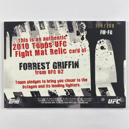 2010 Topps Forrest Griffin Mat Relic /188